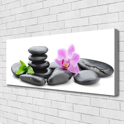 Canvas bild Blomma Zen stenar