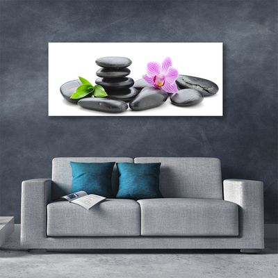 Canvas bild Blomma Zen stenar