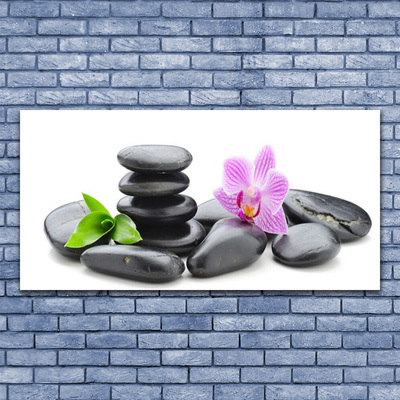 Canvas bild Blomma Zen stenar