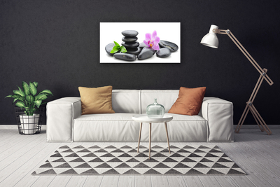 Canvas bild Blomma Zen stenar