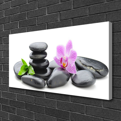 Canvas bild Blomma Zen stenar