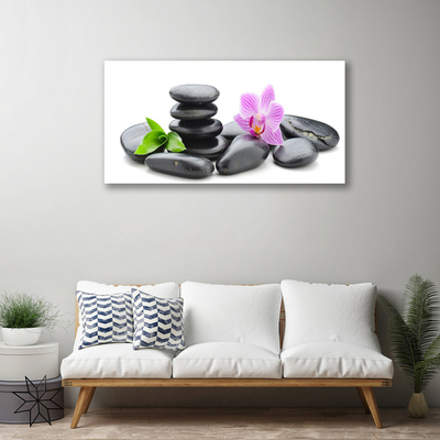 Canvas bild Blomma Zen stenar