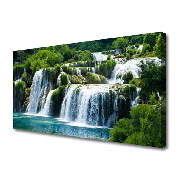 Canvas bild Natur vattenfall