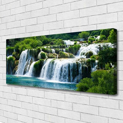 Canvas bild Natur vattenfall