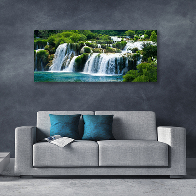 Canvas bild Natur vattenfall