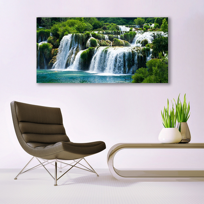 Canvas bild Natur vattenfall