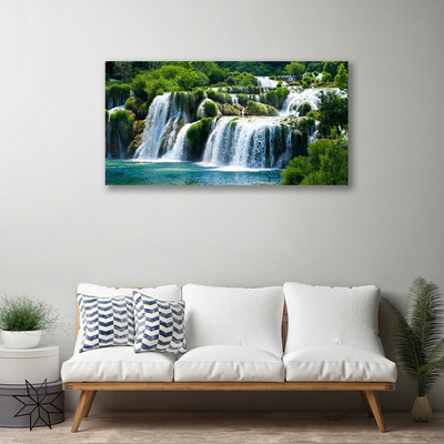 Canvas bild Natur vattenfall