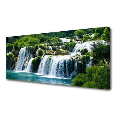 Canvas bild Natur vattenfall