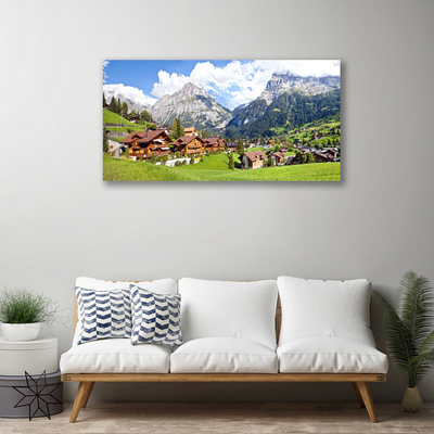 Fototryck canvas Hus Bergslandskap