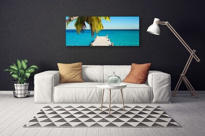 Fototryck canvas Bridge Sea arkitektur