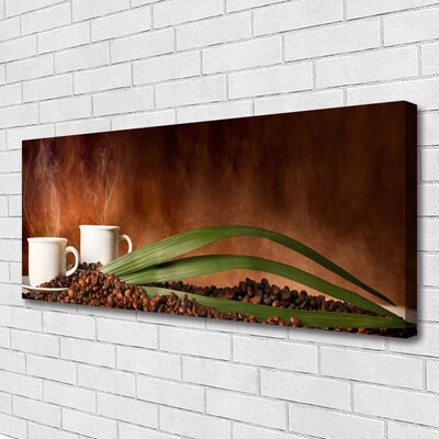 Fototryck canvas Muggar Coffee Beans Kitchen