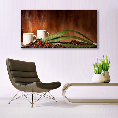 Fototryck canvas Muggar Coffee Beans Kitchen