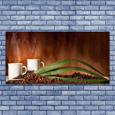 Fototryck canvas Muggar Coffee Beans Kitchen