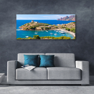 Foto till canvastavla Bay Mountain Beach Landskap