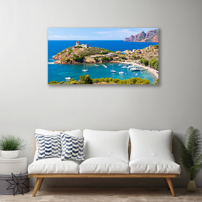 Foto till canvastavla Bay Mountain Beach Landskap