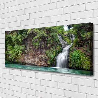 Fototryck canvas Vattenfall Rock Natur