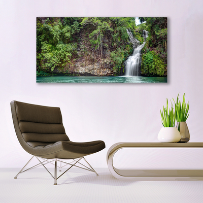 Fototryck canvas Vattenfall Rock Natur