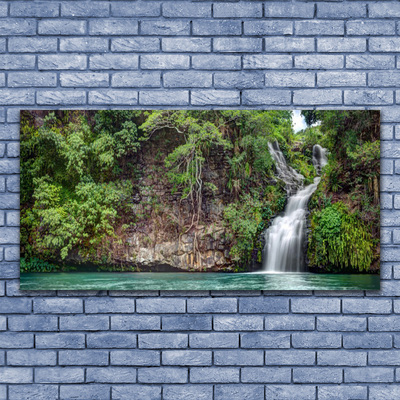 Fototryck canvas Vattenfall Rock Natur