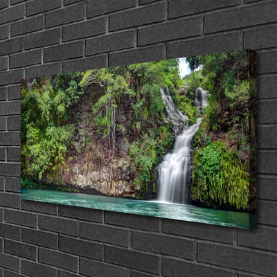 Fototryck canvas Vattenfall Rock Natur