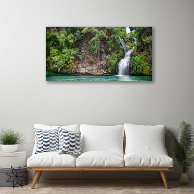 Fototryck canvas Vattenfall Rock Natur