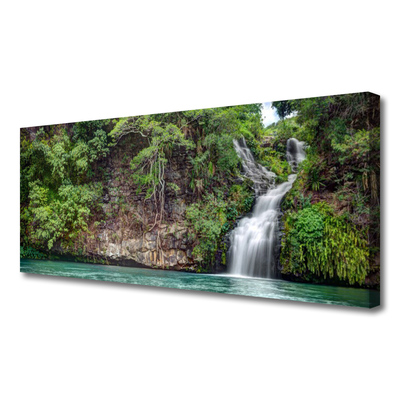 Fototryck canvas Vattenfall Rock Natur