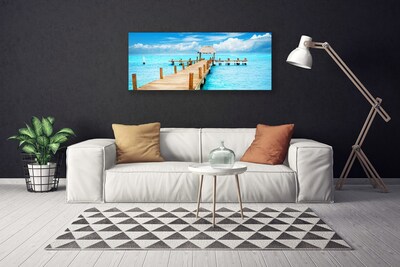 Fototryck canvas Bridge Sea arkitektur