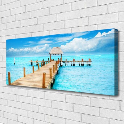 Fototryck canvas Bridge Sea arkitektur