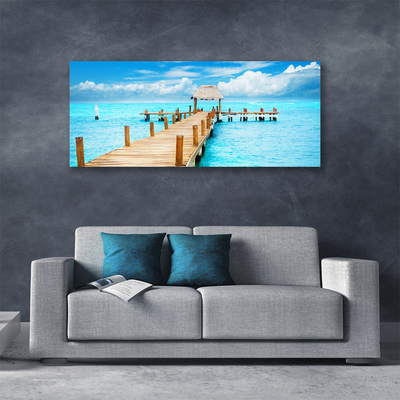 Fototryck canvas Bridge Sea arkitektur