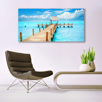 Fototryck canvas Bridge Sea arkitektur