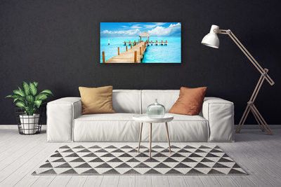 Fototryck canvas Bridge Sea arkitektur