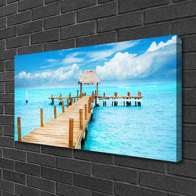 Fototryck canvas Bridge Sea arkitektur