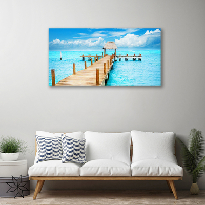 Fototryck canvas Bridge Sea arkitektur