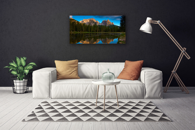 Fototryck canvas Skogssjölandskap