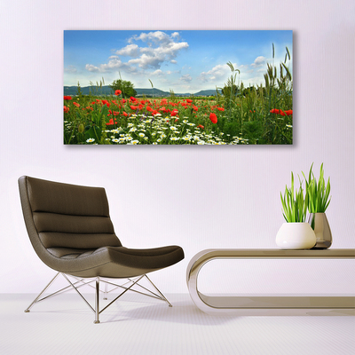 Bild på canvas Ängsblommor Naturväxt