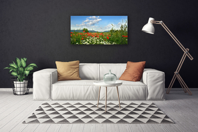 Bild på canvas Ängsblommor Naturväxt