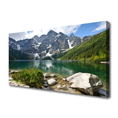 Fototryck canvas Lake Mountain Landskap