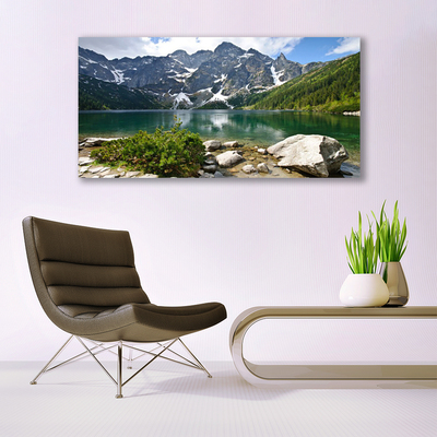 Fototryck canvas Lake Mountain Landskap