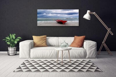 Fototryck canvas Båtstrand Havslandskap