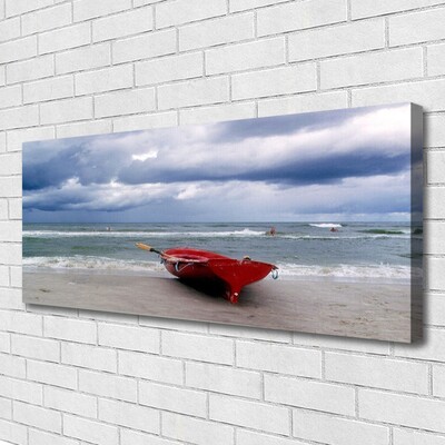 Fototryck canvas Båtstrand Havslandskap