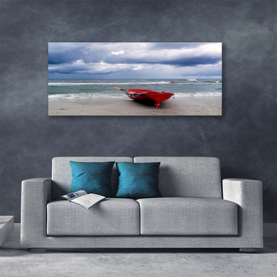 Fototryck canvas Båtstrand Havslandskap