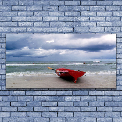 Fototryck canvas Båtstrand Havslandskap
