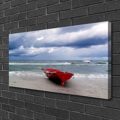 Fototryck canvas Båtstrand Havslandskap