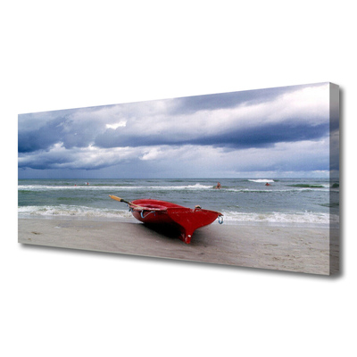 Fototryck canvas Båtstrand Havslandskap