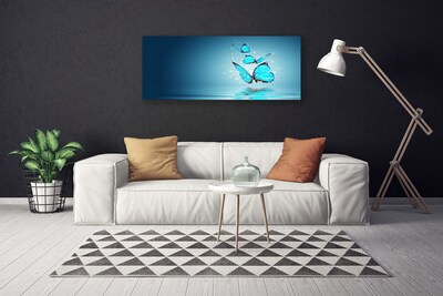 Canvas bild Blue Butterflies Water Art