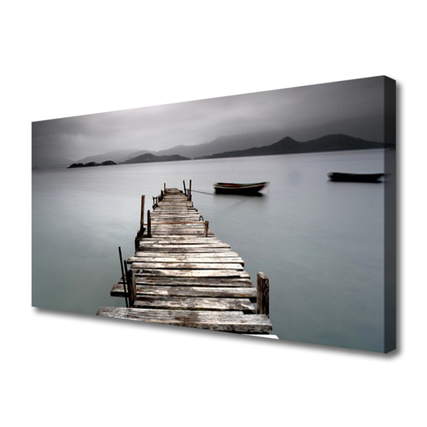 Fototryck canvas Bridge Sea arkitektur