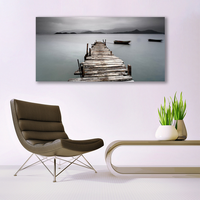 Fototryck canvas Bridge Sea arkitektur