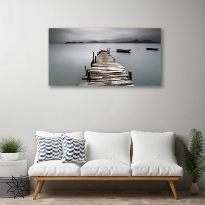 Fototryck canvas Bridge Sea arkitektur