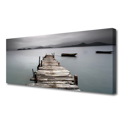 Fototryck canvas Bridge Sea arkitektur