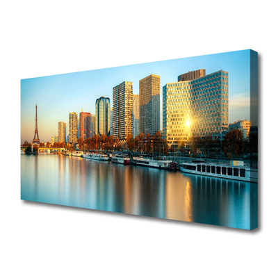 Bild canvas City Sea Houses Paris