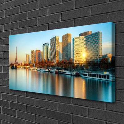 Bild canvas City Sea Houses Paris